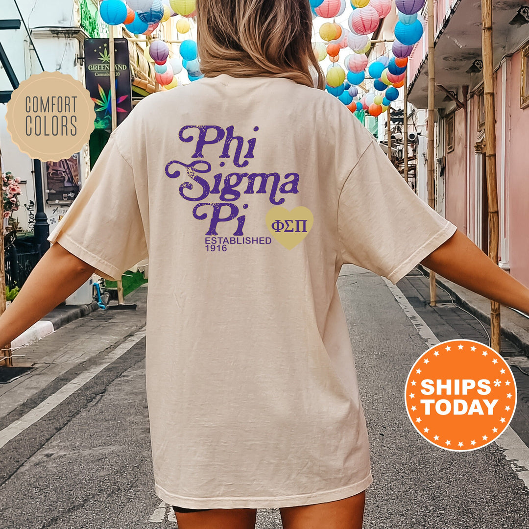 Phi Sigma Pi Heartmark COED T-Shirt | Phi Sigma Pi Comfort Colors Shirt | COED Fraternity Gift | Greek Life Apparel _ 15409g