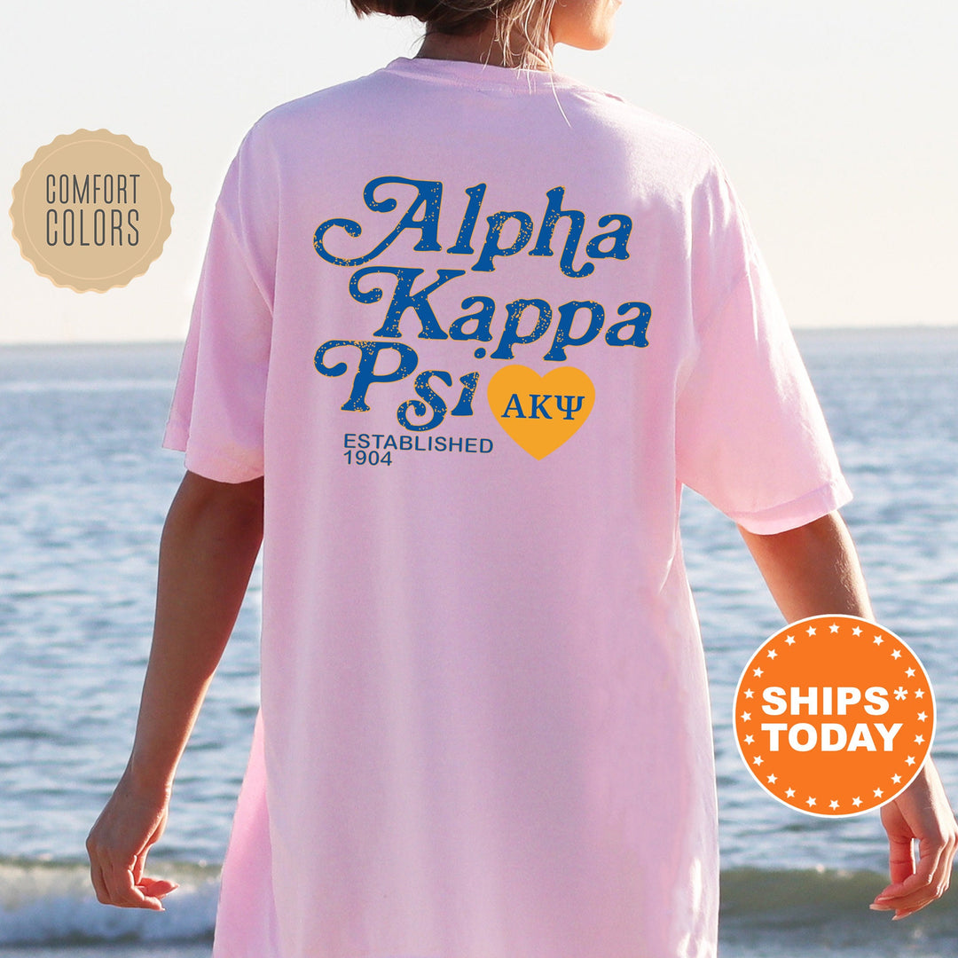 Alpha Kappa Psi Heartmark COED T-Shirt | Alpha Kappa Psi Comfort Colors Shirt | AKPsi COED Fraternity Gift | Greek Life Apparel _ 15398g