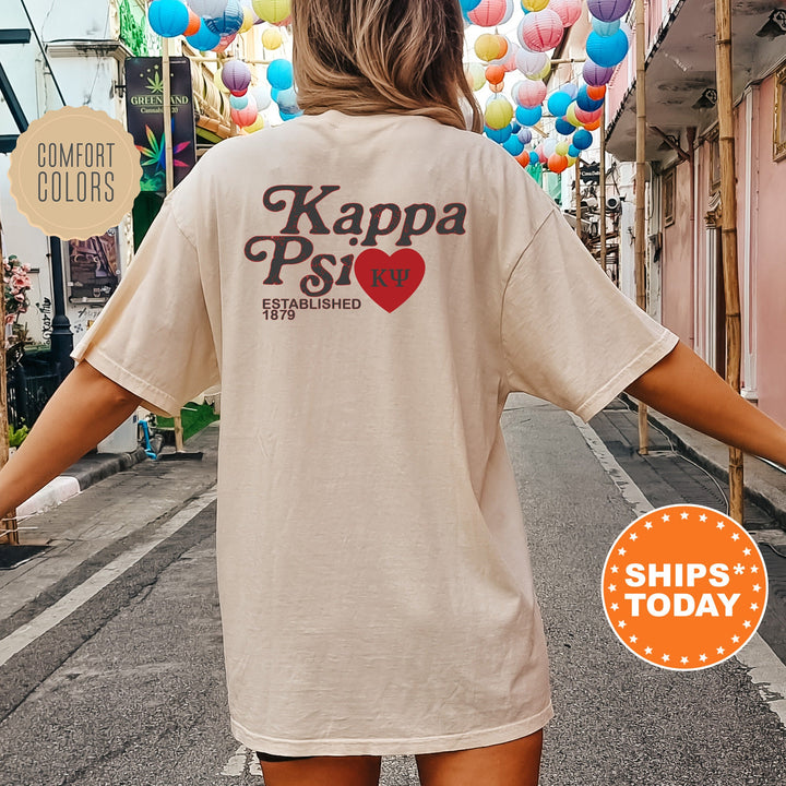 Kappa Psi Heartmark COED T-Shirt | Kappa Psi Comfort Colors Shirt | COED Fraternity Gift | Greek Life Apparel _ 15404g