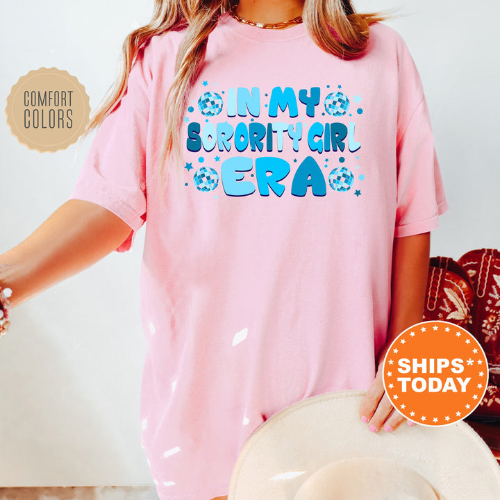 In My Sorority Girl Era | Sorority Girl Blue Disco Sorority T-Shirt | Comfort Colors Shirt | Big Little Reveal Gift | Sorority Merch _ 503