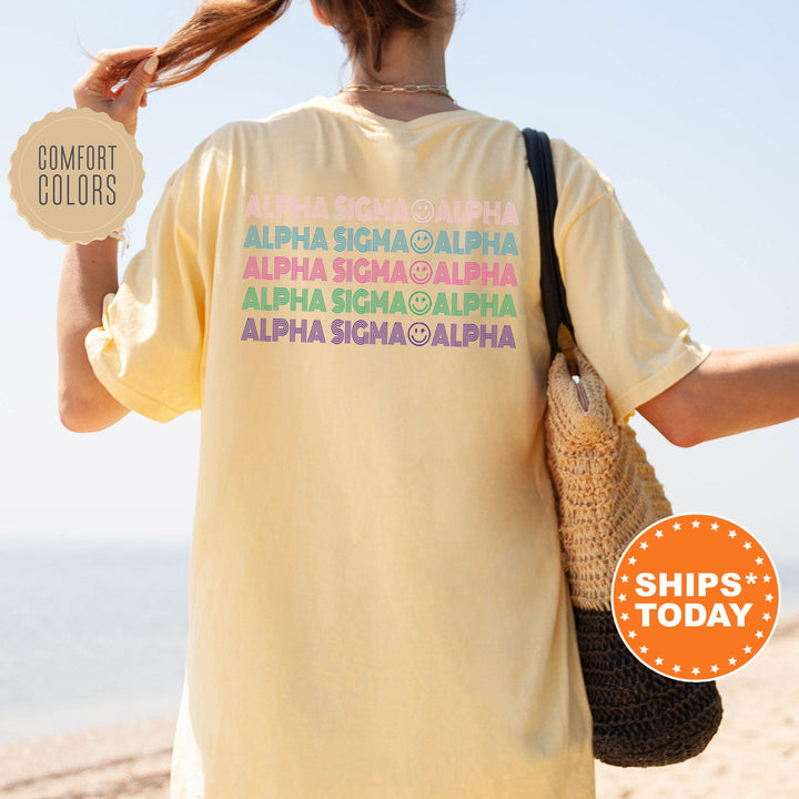 Alpha Sigma Alpha Cheery Chic Sorority T-Shirt | Alpha Sigma Alpha Comfort Colors Shirt | Sorority Merch | Trendy Big Little Shirt _ 13872g