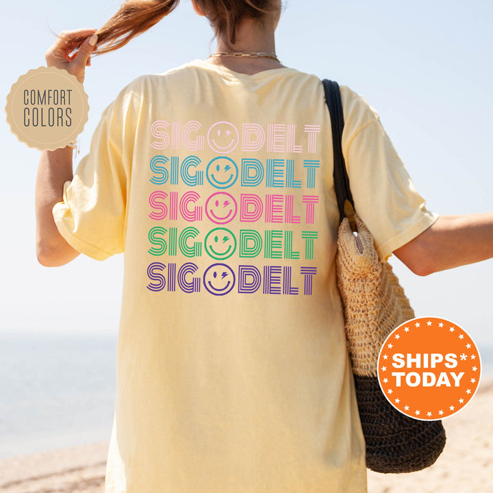 Sigma Delta Tau Cheery Chic Sorority T-Shirt | Sig Delt Comfort Colors Shirt | Sorority Merch | Trendy Big Little Reveal Shirt _ 13887g