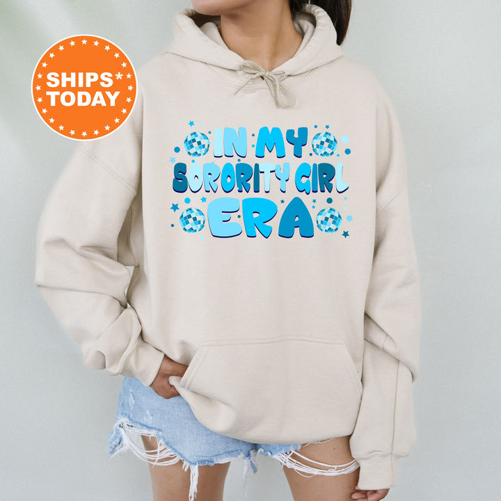 In My Sorority Girl Era | Sorority Girl Blue Disco Sorority Sweatshirt | Big Little Reveal | Sorority Recruitment Bid Day Gift _ 503SG