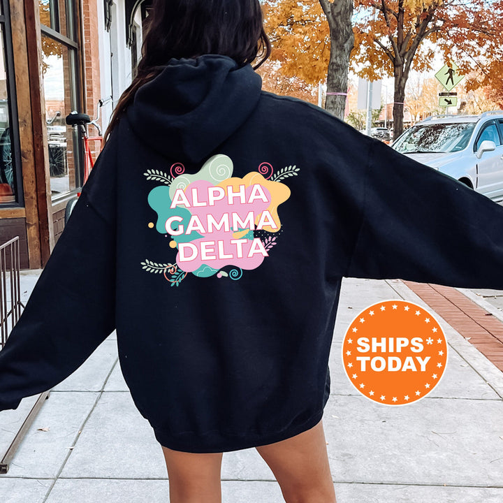 Alpha Gamma Delta Pink Floral Sorority Sweatshirt | Trendy Alpha Gam Sweatshirt | Greek Apparel | Big Little Reveal | Sorority Gift _ 12720g