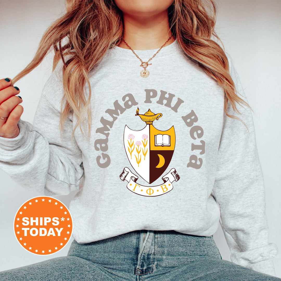 Gamma Phi Beta Crest Legacy Sorority Sweatshirt | Gamma Phi Crest Sweatshirt | Big Little Sorority Gift | College Greek Apparel