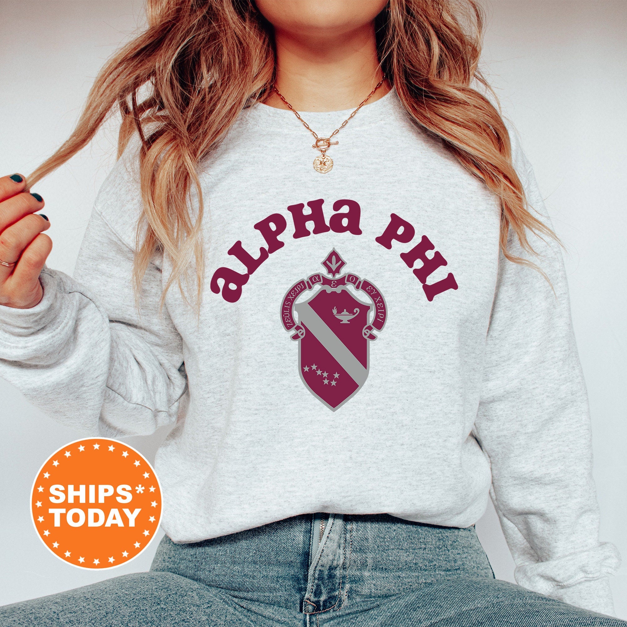 Alpha Phi Crest Legacy Sorority Sweatshirt APHI Crest Sweatshirt S Kite and Crest