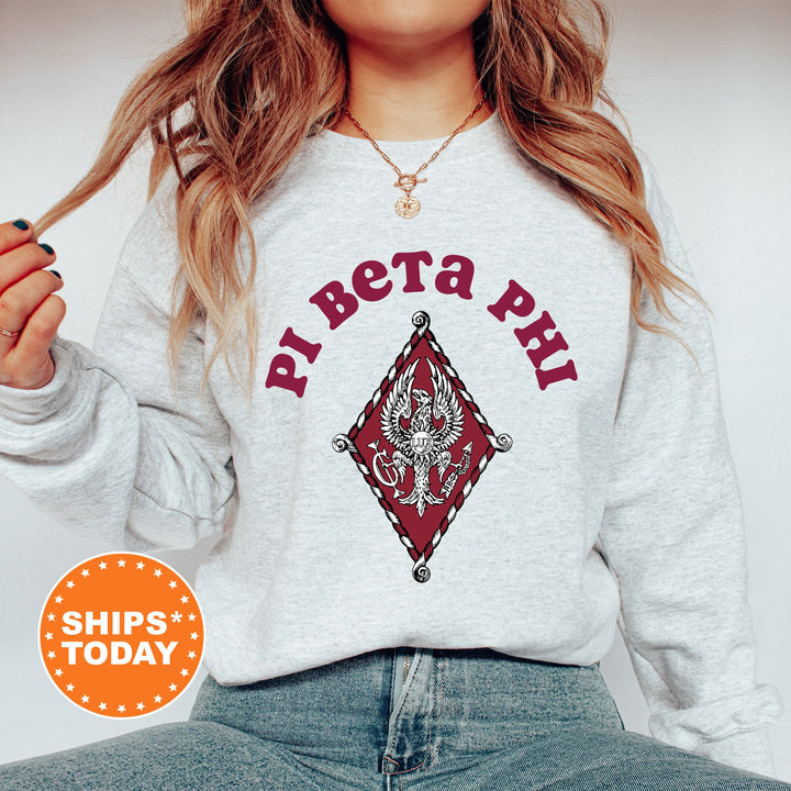 Pi Beta Phi Crest Legacy Sorority Sweatshirt | Pi Phi Crest Sweatshirt | Sorority Merch | Big Little Gift | College Greek Apparel