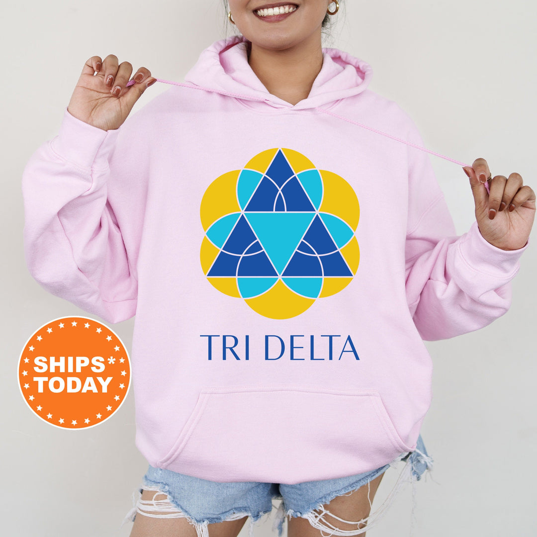 Delta Delta Delta Crest Legacy Sorority Sweatshirt | Tri Delta Crest Sweatshirt | Big Little Sorority Gift | College Greek Apparel