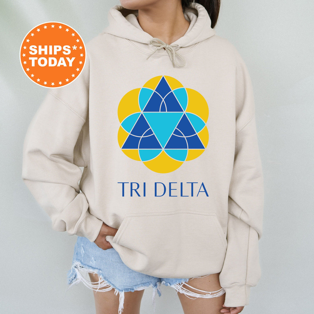 Delta Delta Delta Crest Legacy Sorority Sweatshirt | Tri Delta Crest Sweatshirt | Big Little Sorority Gift | College Greek Apparel