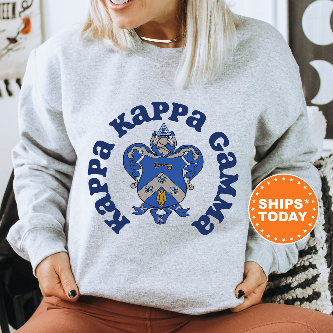 Kappa Kappa Gamma Crest Legacy Sorority Sweatshirt | KAPPA Crest Sweatshirt | Big Little Sorority Gift | College Greek Apparel