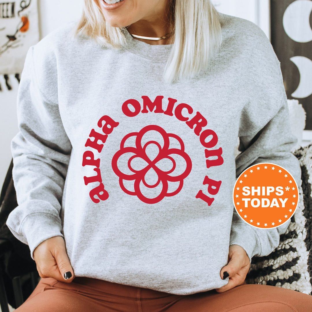 Alpha Omicron Pi Crest Legacy Sorority Sweatshirt | Alpha O Crest Sweatshirt | Big Little Sorority Gift | College Greek Apparel