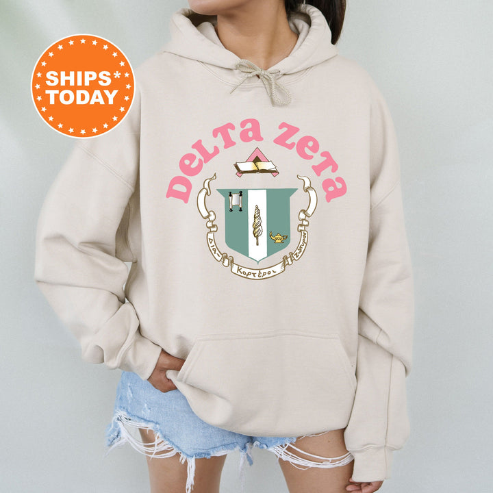 Delta Zeta Crest Legacy Sorority Sweatshirt | Dee Zee Crest Sweatshirt | Sorority Merch | Big Little Gift | College Greek Apparel