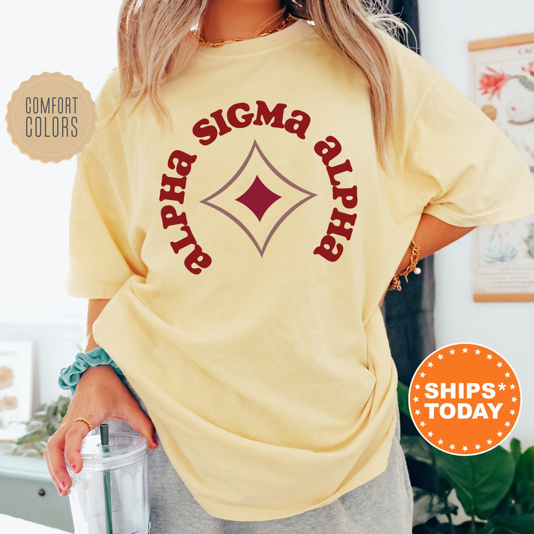 Alpha Sigma Alpha Crest Legacy Sorority T-Shirt | Alpha Sigma Alpha Sorority Crest | Big Little Reveal Gift | Comfort Colors Shirt _ 17341g