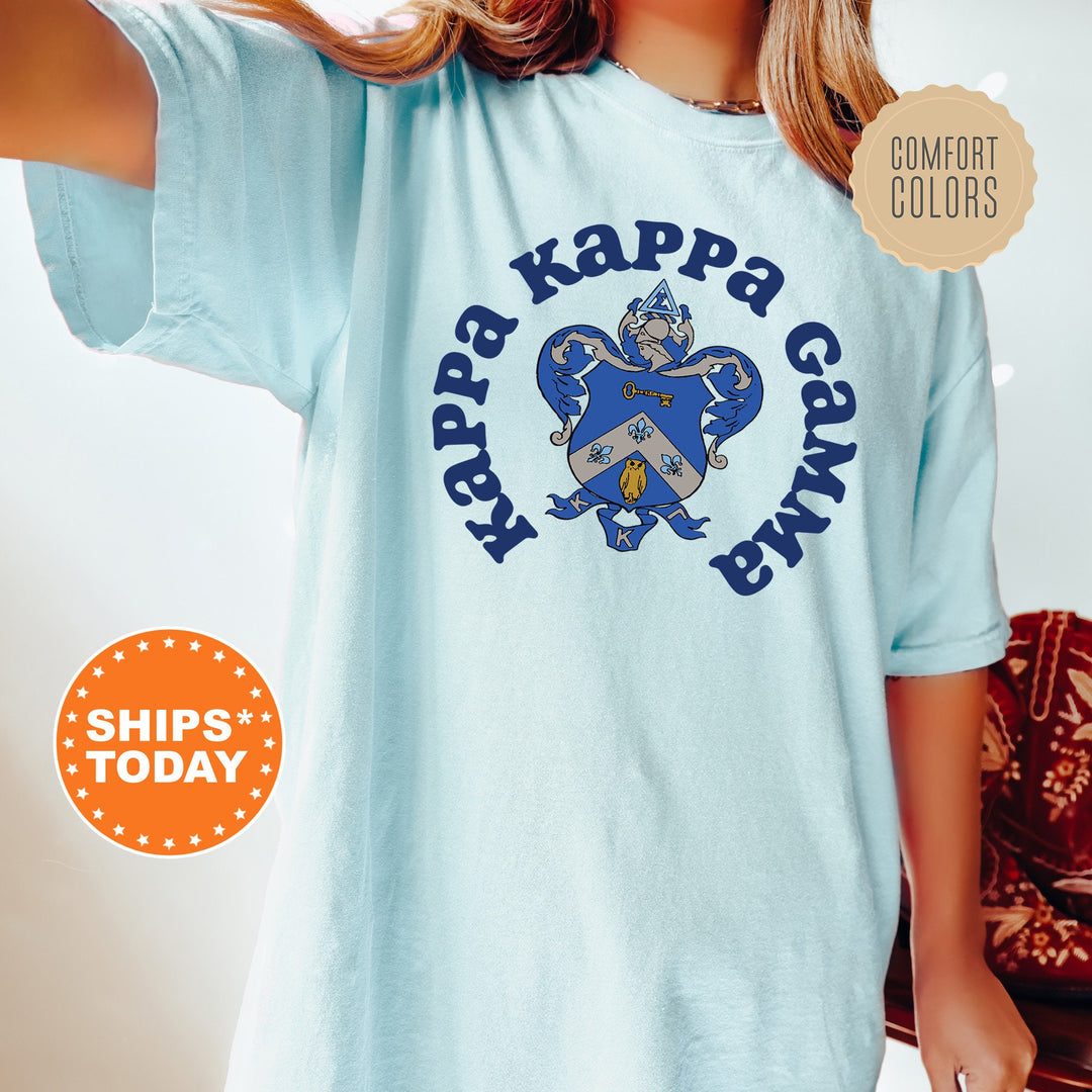 Kappa Kappa Gamma Crest Legacy Sorority T-Shirt | Kappa Crest Shirt | Big Little Reveal Gift | Sorority Merch | Comfort Colors Tee _ 17352g