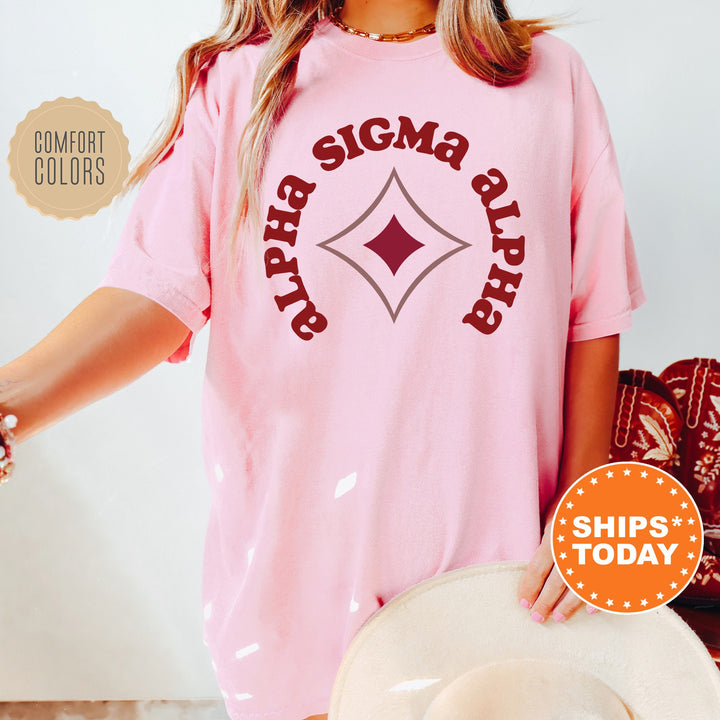 Alpha Sigma Alpha Crest Legacy Sorority T-Shirt | Alpha Sigma Alpha Sorority Crest | Big Little Reveal Gift | Comfort Colors Shirt _ 17341g