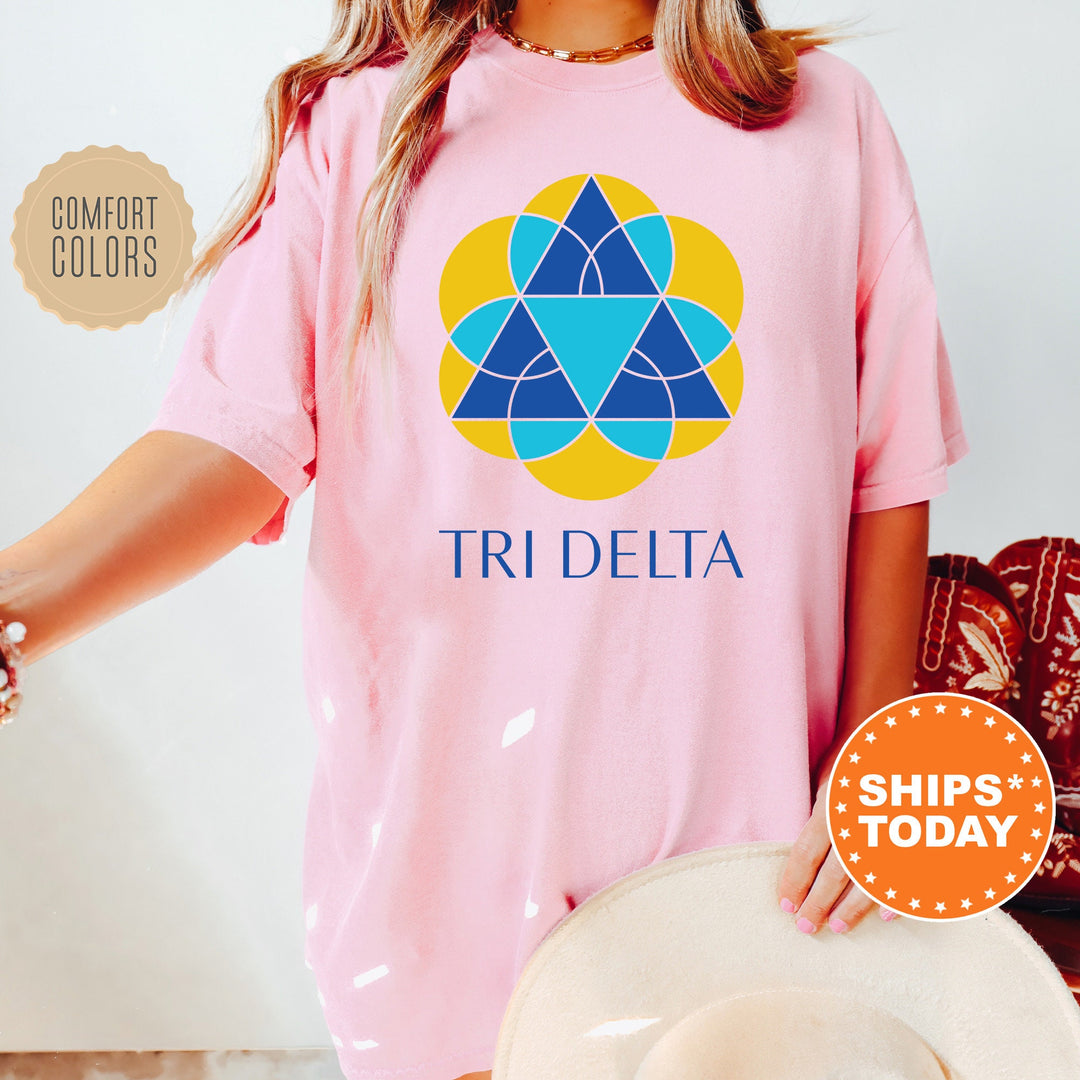 Delta Delta Delta Crest Legacy Sorority T-Shirt | Tri Delta Crest Shirt | Big Little Reveal | Sorority Merch | Comfort Colors Tee _ 17345g