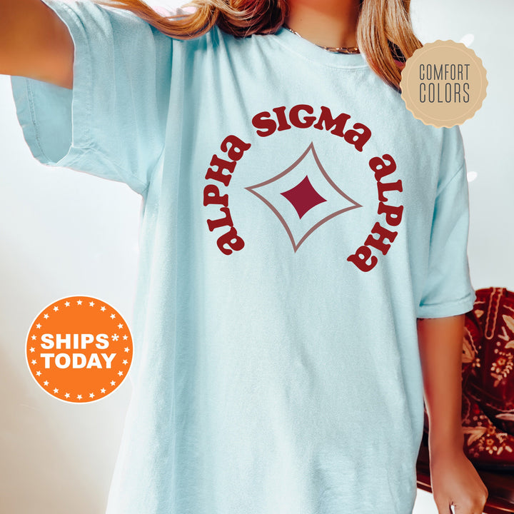 Alpha Sigma Alpha Crest Legacy Sorority T-Shirt | Alpha Sigma Alpha Sorority Crest | Big Little Reveal Gift | Comfort Colors Shirt _ 17341g