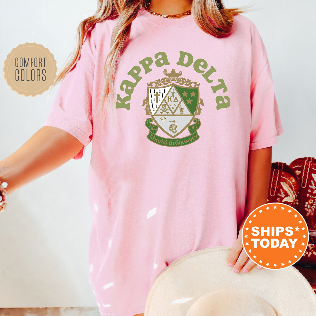 Kappa Delta Crest Legacy Sorority T-Shirt | Kappa Delta Crest Shirt | Big Little Reveal Gift | Sorority Merch | Comfort Colors Tee _ 17351g
