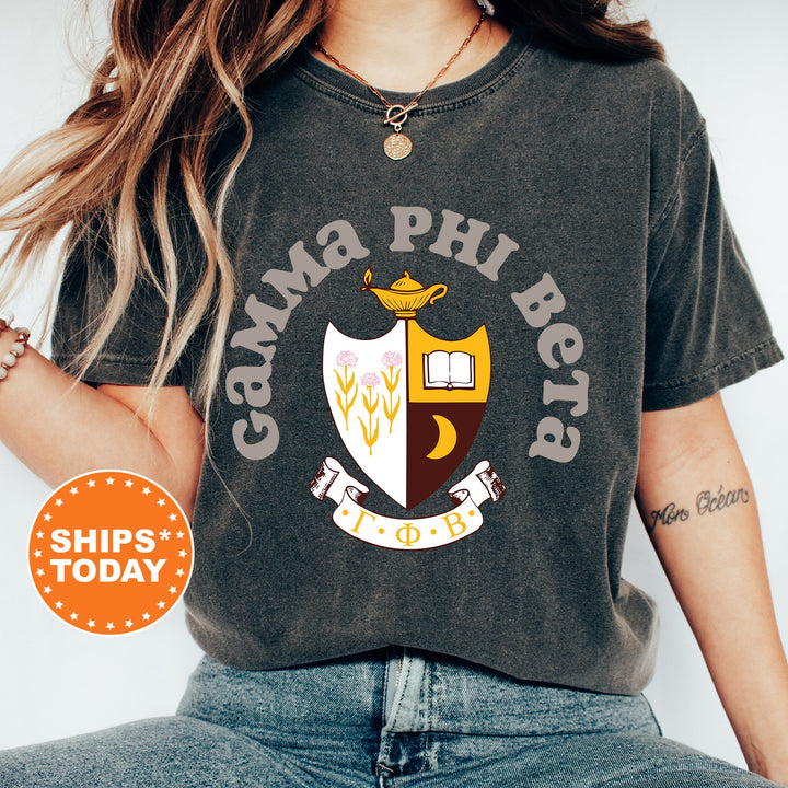Gamma Phi Beta Crest Legacy Sorority T-Shirt | Gamma Phi Crest Shirt | Big Little Reveal Gift | Sorority Merch | Comfort Colors Tee _ 17349g