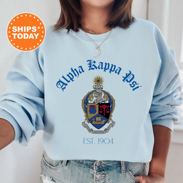 Alpha Kappa Psi Greek Heritage COED Sweatshirt | AKPsi Crest Sweatshirt | COED Fraternity Crewneck | Greek Apparel _ 15382g