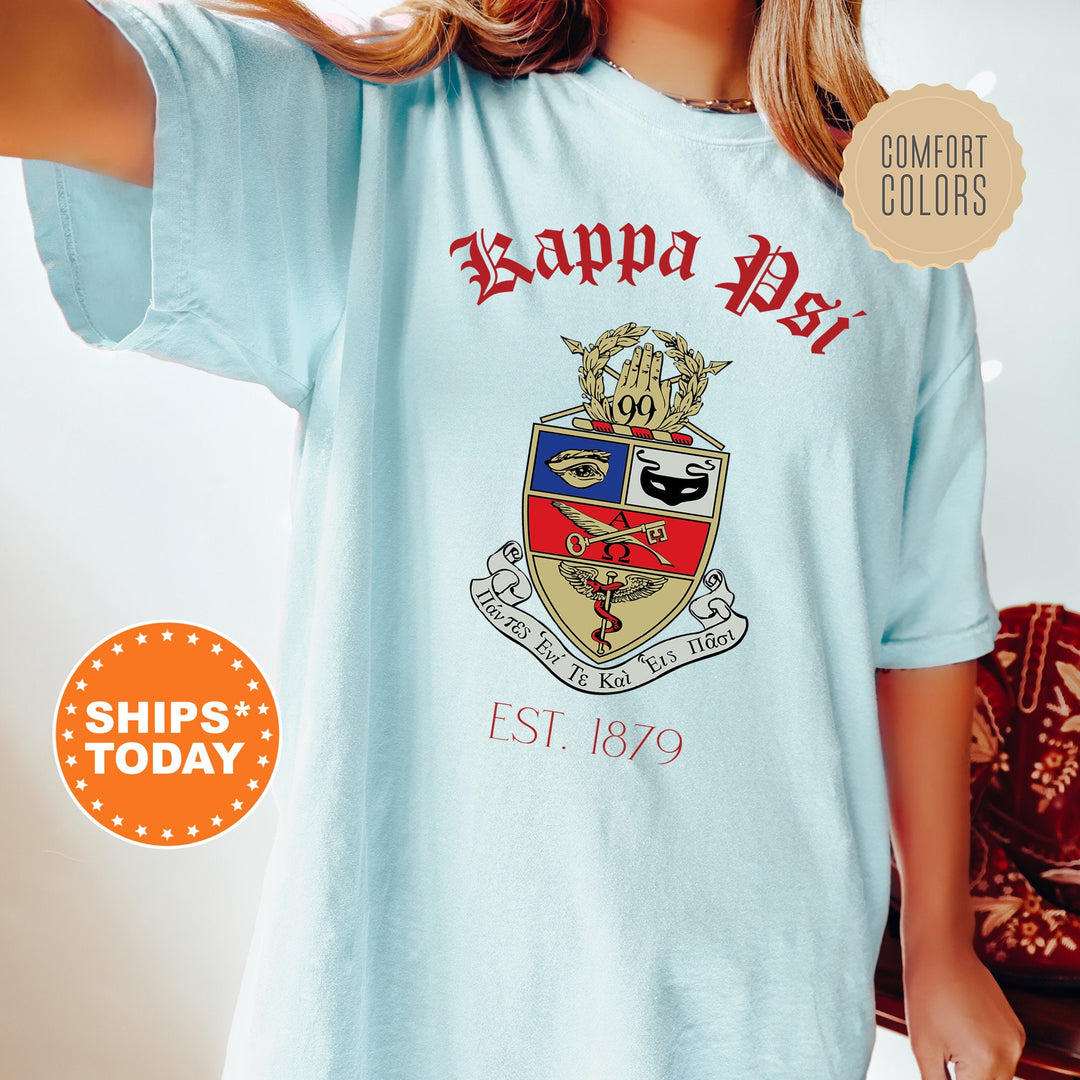 Kappa Psi Greek Heritage COED T-Shirt | Kappa Psi Crest Shirt | COED Fraternity TShirt | Comfort Colors Tee _ 15388g