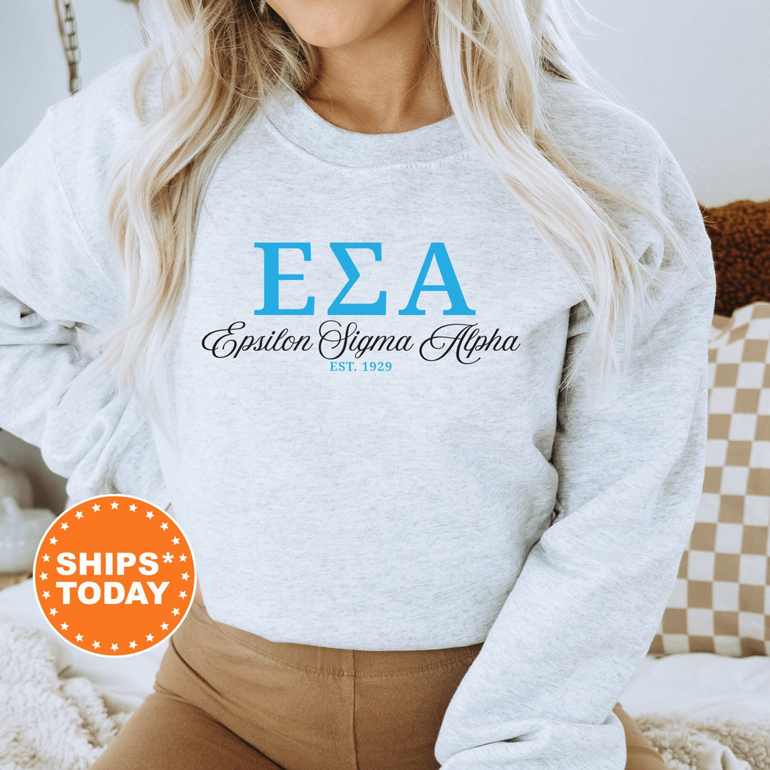 Epsilon Sigma Alpha Letter Unity COED Sweatshirt | Epsilon Sigma Alpha Greek Letters | COED Fraternity Gift | Greek Apparel _ 15371g