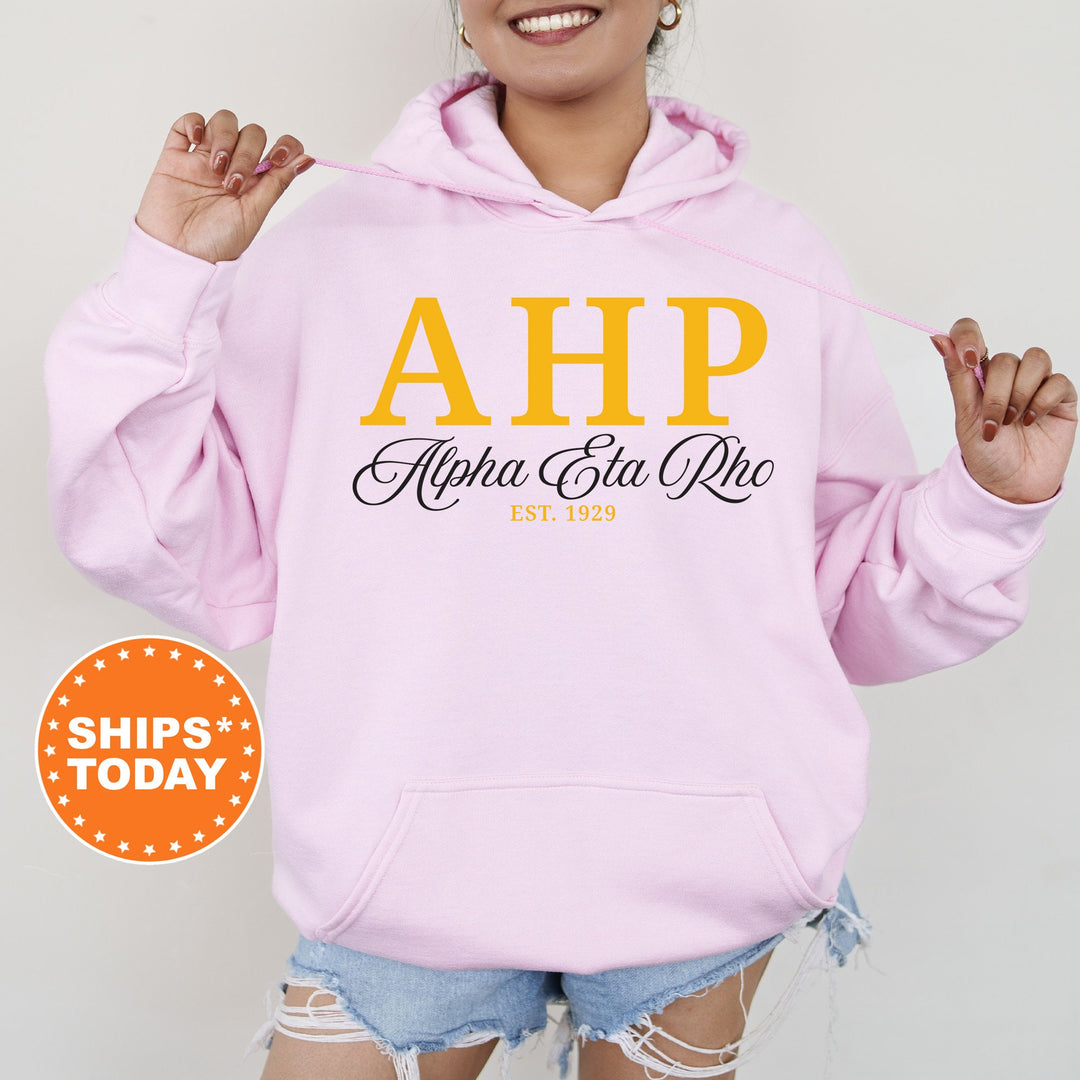 Alpha Eta Rho Letter Unity COED Sweatshirt | Alpha Eta Rho Greek Letters Sweatshirt | COED Fraternity Gift | Greek Apparel _ 15365g