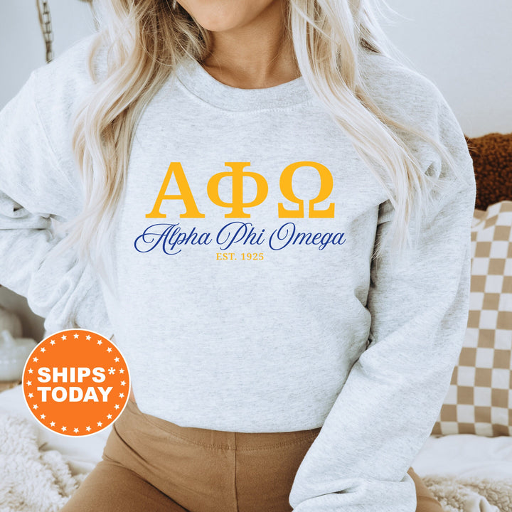 Alpha Phi Omega Letter Unity COED Sweatshirt | Alpha Phi Omega Greek Letters Sweatshirt | COED Fraternity Gift | Greek Apparel _ 15367g