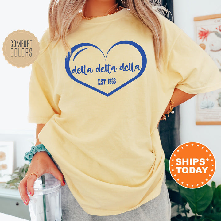 Delta Delta Delta Sisterlove Sorority T-Shirt | Tri Delta Sorority Merch | Big Little Reveal Comfort Colors Shirt | Sorority Gifts _ 16572g