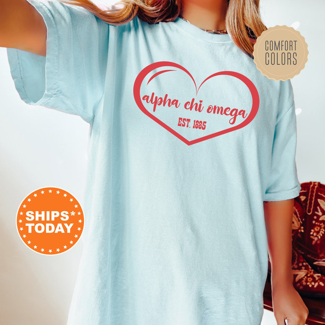 Alpha Chi Omega Sisterlove Sorority T-Shirt | Alpha Chi Sorority Merch | Big Little Reveal Comfort Colors Shirt | Sorority Gifts _ 16562g