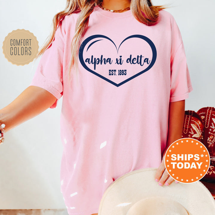 Alpha Xi Delta Sisterlove Sorority T-Shirt | AXID Sorority Merch | Big Little Reveal Comfort Colors Shirt | Sorority Gifts _ 16570g