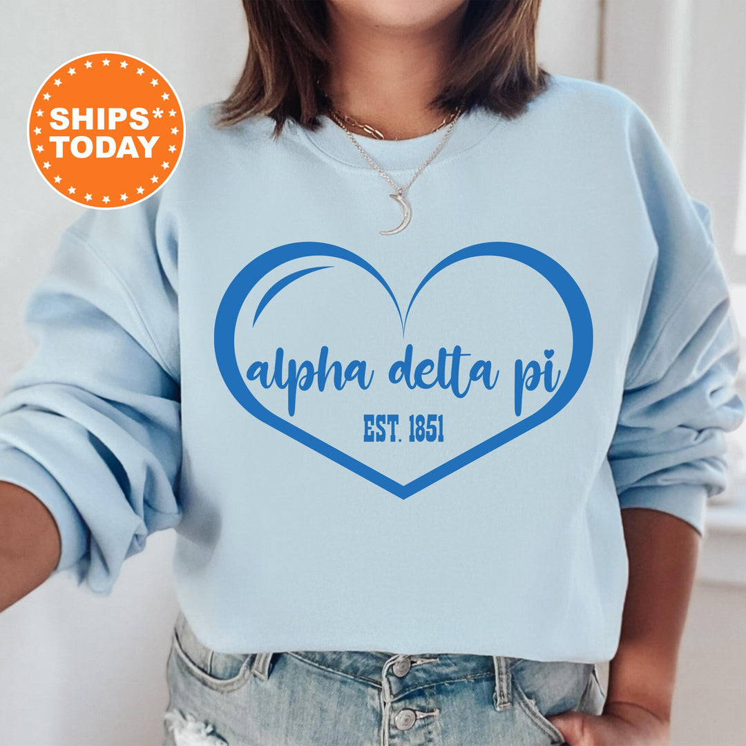 Alpha Delta Pi Sisterlove Sorority Sweatshirt | ADPI Sorority Apparel | Big Little Reveal | Sorority Gifts | Sorority Merch _ 16563g