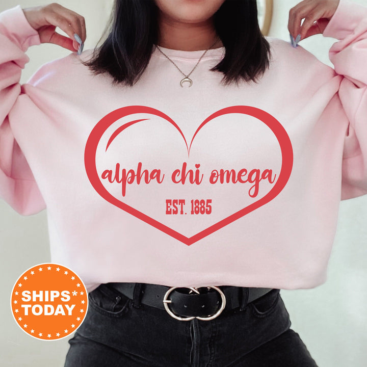 Alpha Chi Omega Sisterlove Sorority Sweatshirt | Alpha Chi Sorority Apparel | Big Little Reveal | Sorority Gifts | Sorority Merch _ 16562g