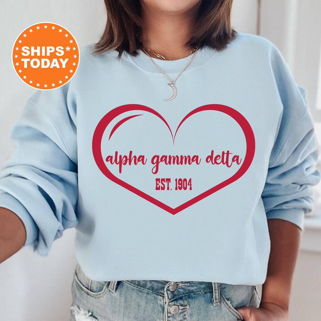 Alpha Gamma Delta Sisterlove Sorority Sweatshirt | Alpha Gam Sorority Apparel | Big Little Reveal | Sorority Gifts | Sorority Merch _ 16565g