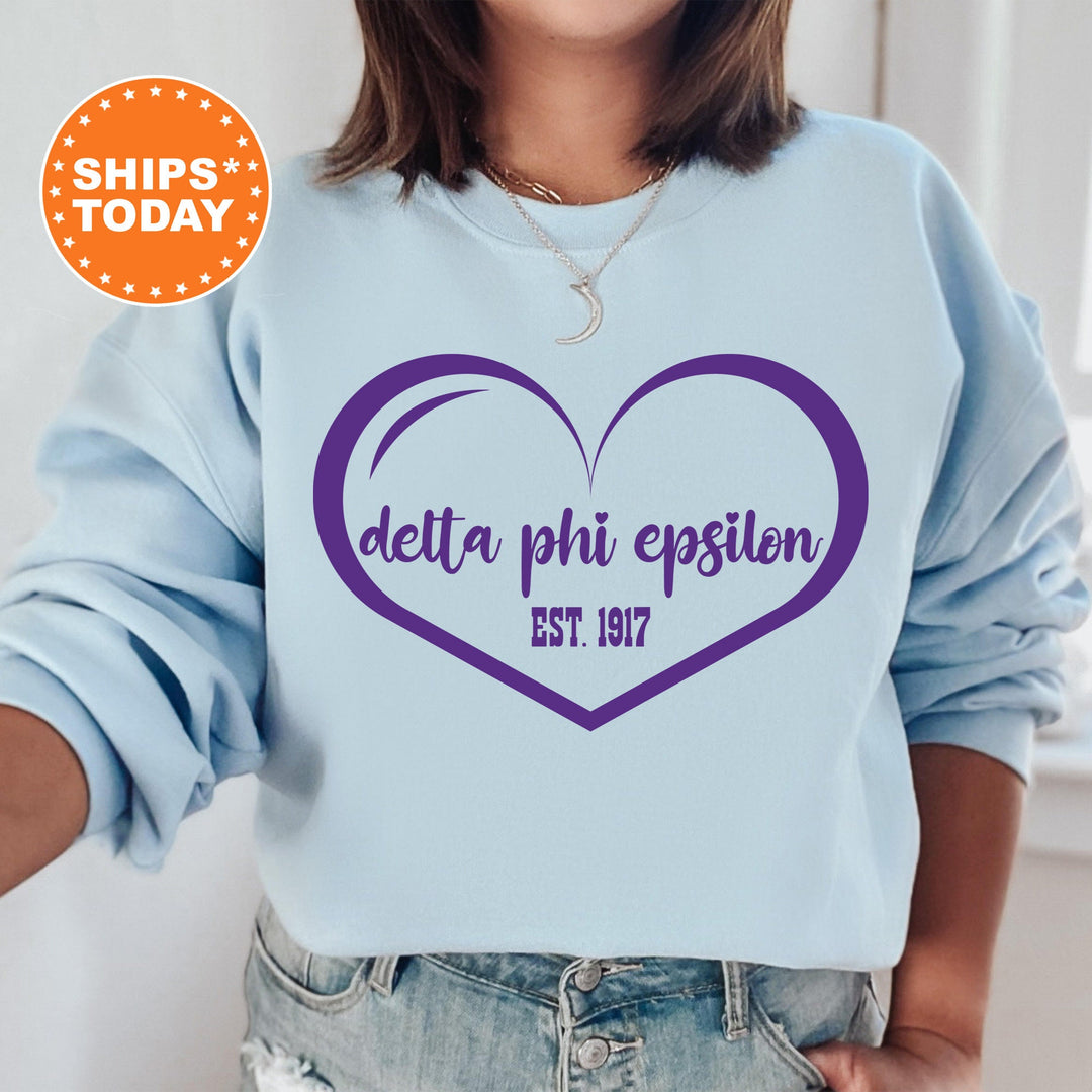 Delta Phi Epsilon Sisterlove Sorority Sweatshirt | DPHIE Sorority Apparel | Big Little Reveal | Sorority Gifts | Sorority Merch _ 16574g