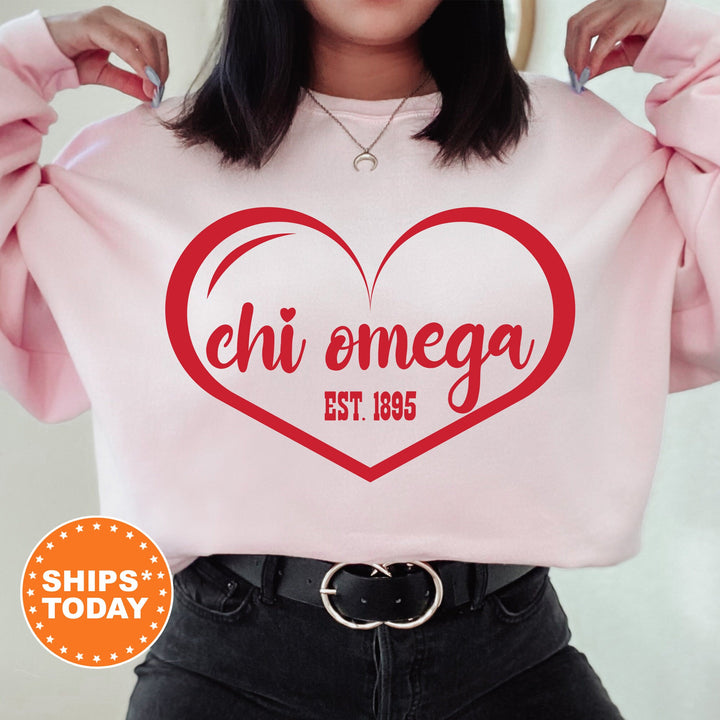Chi Omega Sisterlove Sorority Sweatshirt | Chi O Sorority Apparel | Big Little Reveal | Sorority Gifts | Chi Omega Sorority Merch _ 16571g