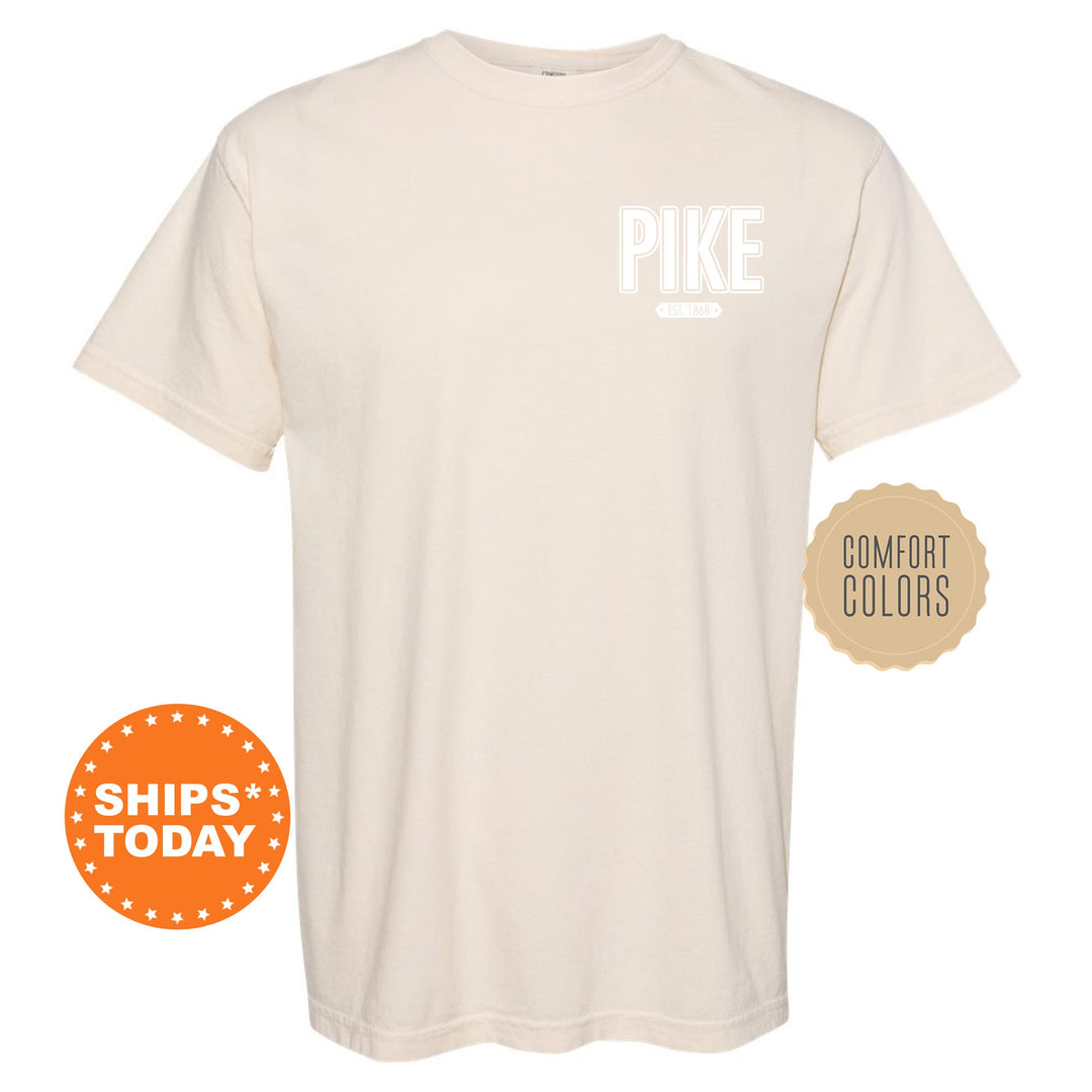 Pi Kappa Alpha Snow Year Fraternity T-Shirt | PIKE Left Chest Graphic Tee Shirt | Comfort Colors Shirt | Fraternity Bid Day Gift _ 17890g