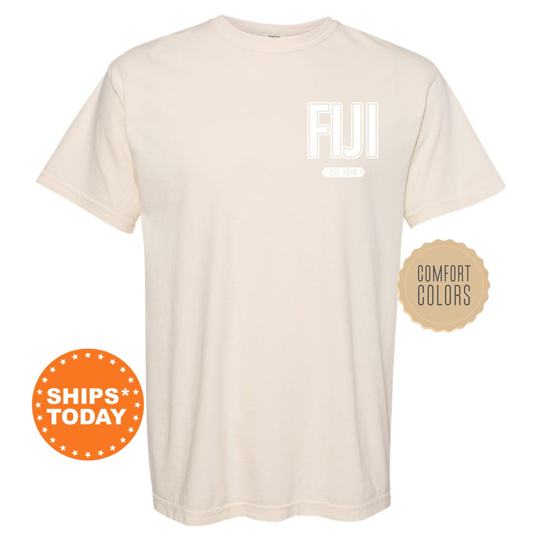 FIJI Snow Year Fraternity T-Shirt | Phi Gamma Delta Left Chest Graphic Tee | FIJI Comfort Colors Shirt | Fraternity Bid Day Gift _ 17886g