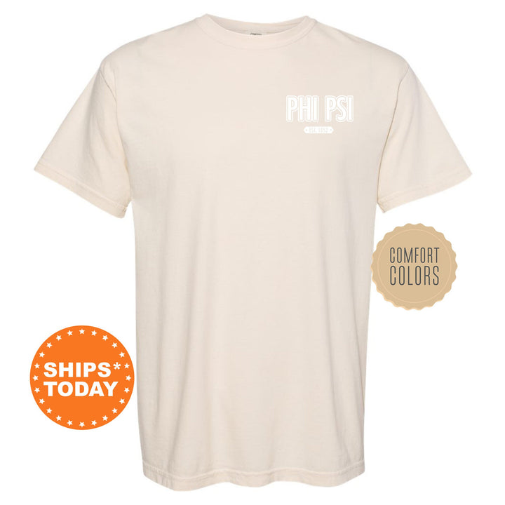 Phi Kappa Psi Snow Year Fraternity T-Shirt | Phi Psi Left Chest Graphic Tee Shirt | Comfort Colors Shirt | Fraternity Bid Day Gift _ 17887g