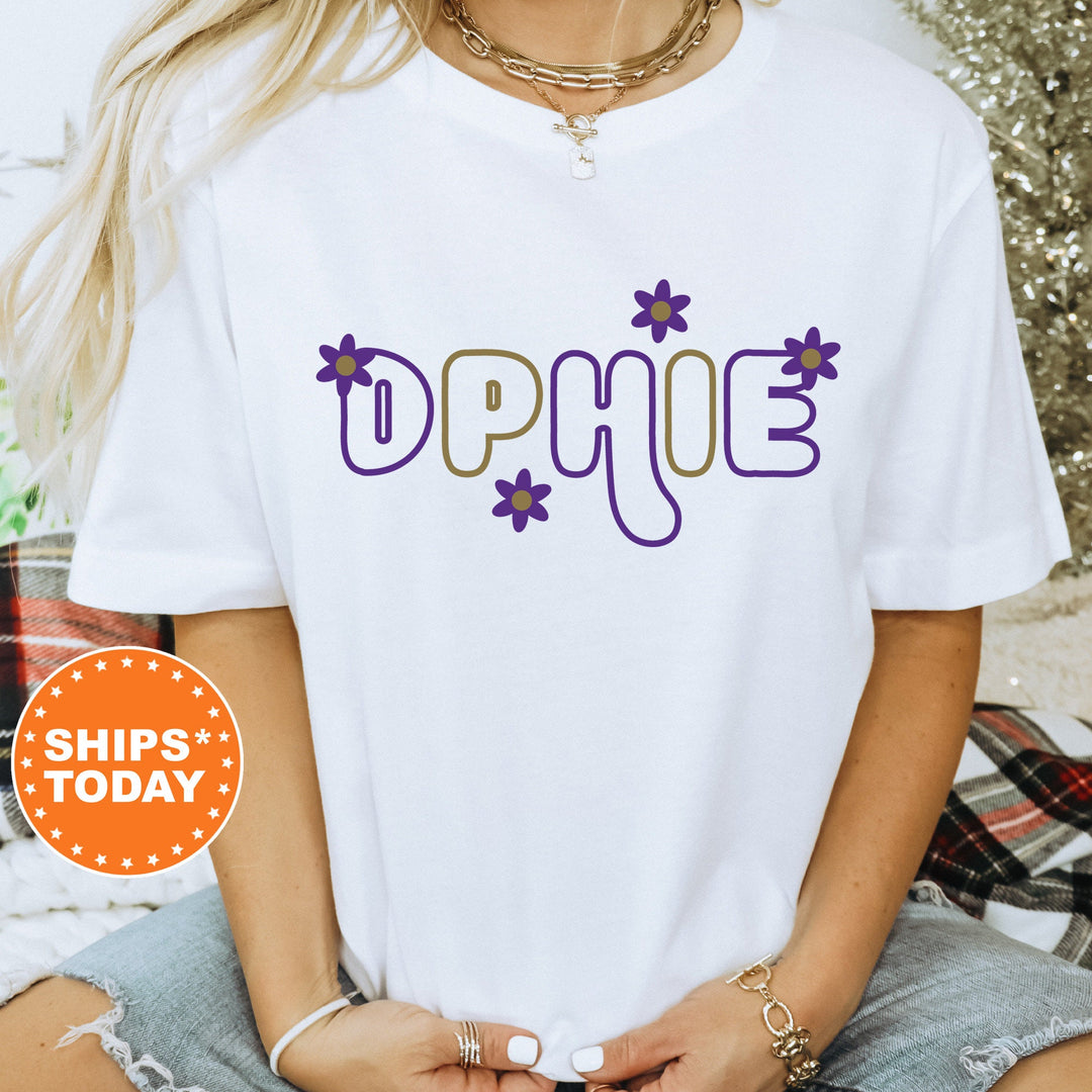 Delta Phi Epsilon Greek Blossom Sorority T-Shirt | DPHIE Comfort Colors Shirt | Big Little Family Shirt | Sorority Merch _ 16600g