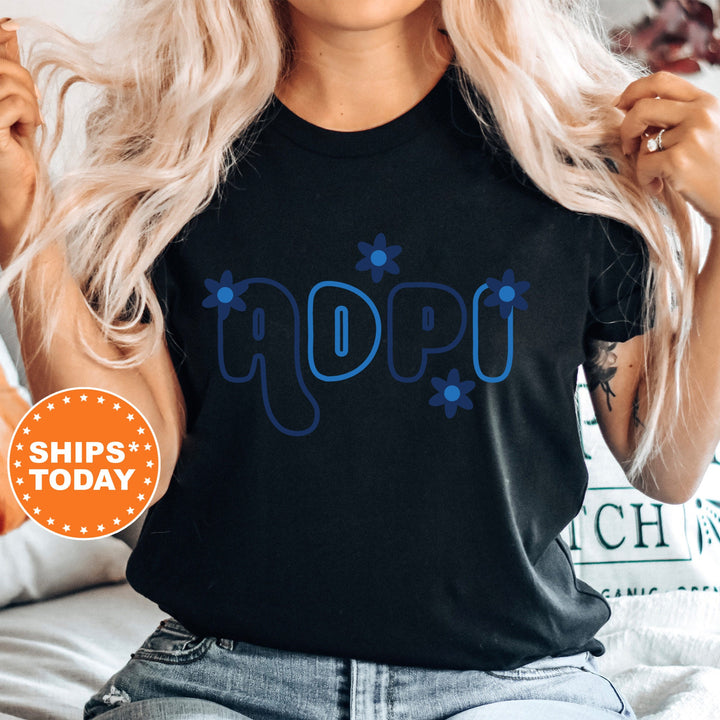 Alpha Delta Pi Greek Blossom Sorority T-Shirt | ADPI Comfort Colors Shirt | Big Little Family Shirt | Sorority Merch | Bid Day Gift _ 16589g