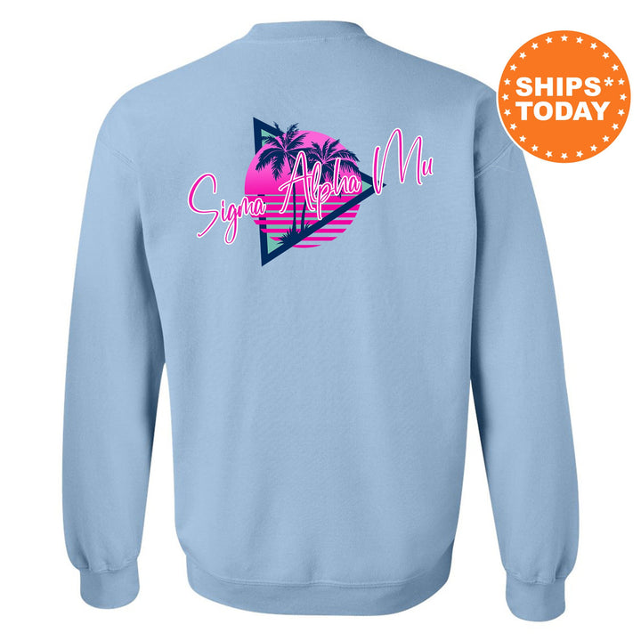 Sigma Alpha Mu Bright Nights Fraternity Sweatshirt | Sammy Crewneck Sweatshirt | Fraternity Rush Gift | New Pledge Sweatshirt