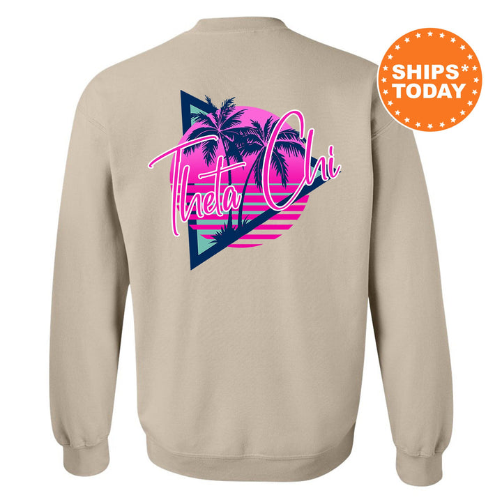 Theta Chi Bright Nights Fraternity Sweatshirt | Theta Chi Crewneck Sweatshirt | Fraternity Rush Gift | New Pledge Sweatshirt