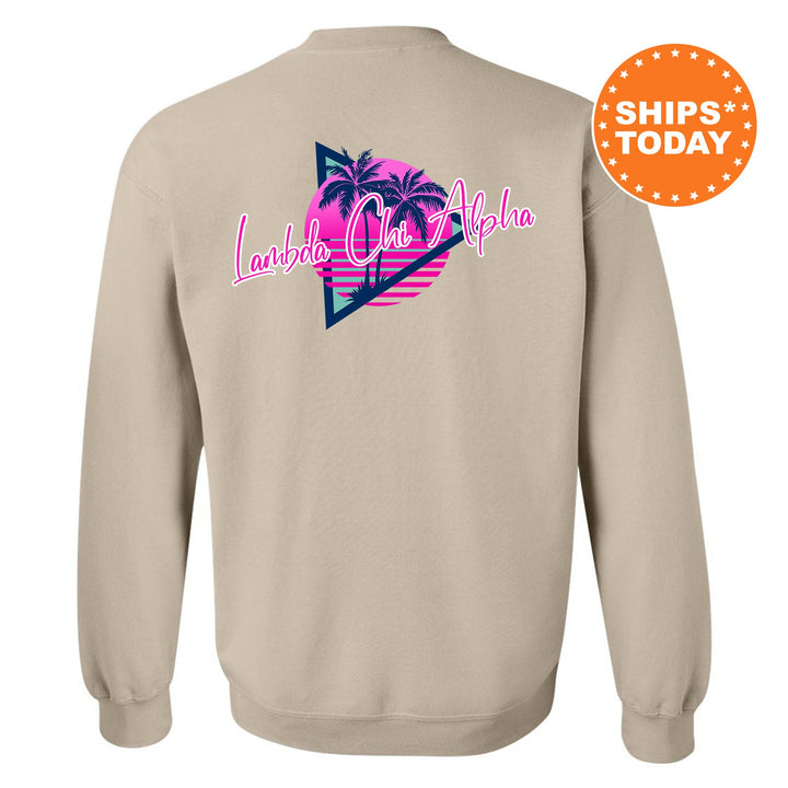 Lambda Chi Alpha Bright Nights Fraternity Sweatshirt | Lambda Chi Crewneck Sweatshirt | Fraternity Gift | New Pledge Sweatshirt _ 13930g