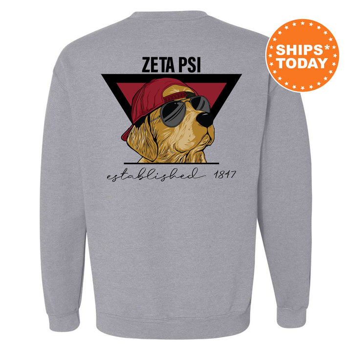 Zeta Psi Paw Prints Fraternity Sweatshirt | Zete Crewneck | Zeta Psi Fraternity Chapter Sweatshirt | Custom Greek Apparel | Bid Day