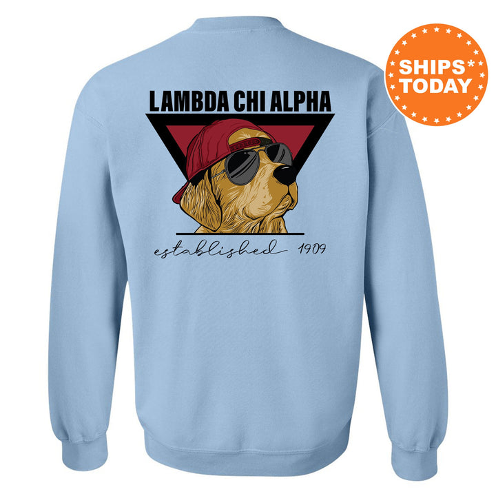 Lambda Chi Alpha Paw Prints Fraternity Sweatshirt | Lambda Chi Crewneck | Fraternity Chapter Sweatshirt | Custom Greek Apparel _ 11869g