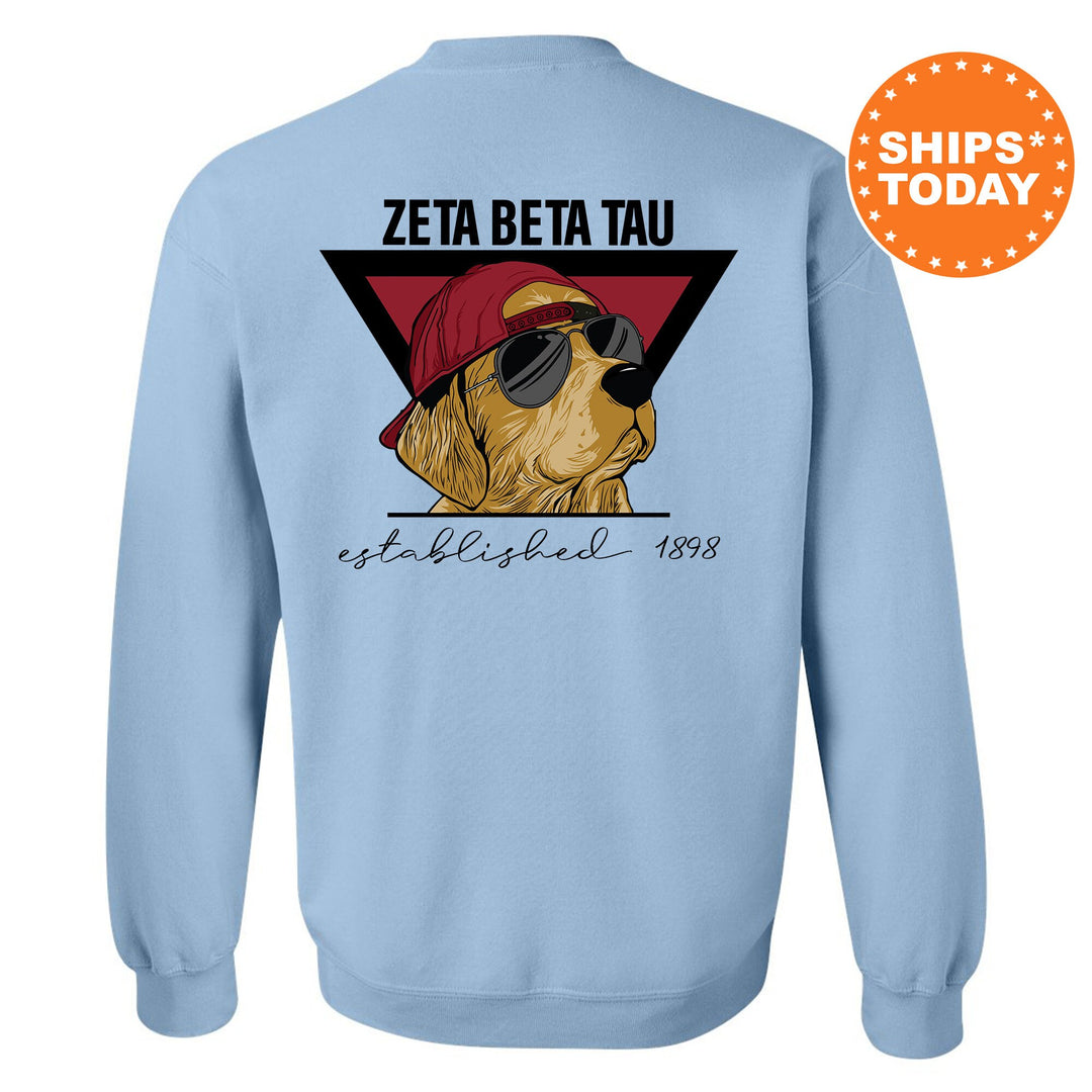 Zeta Beta Tau Paw Prints Fraternity Sweatshirt | Zeta Beta Tau Crewneck | ZBT Fraternity Chapter Sweatshirt | Custom Greek Apparel