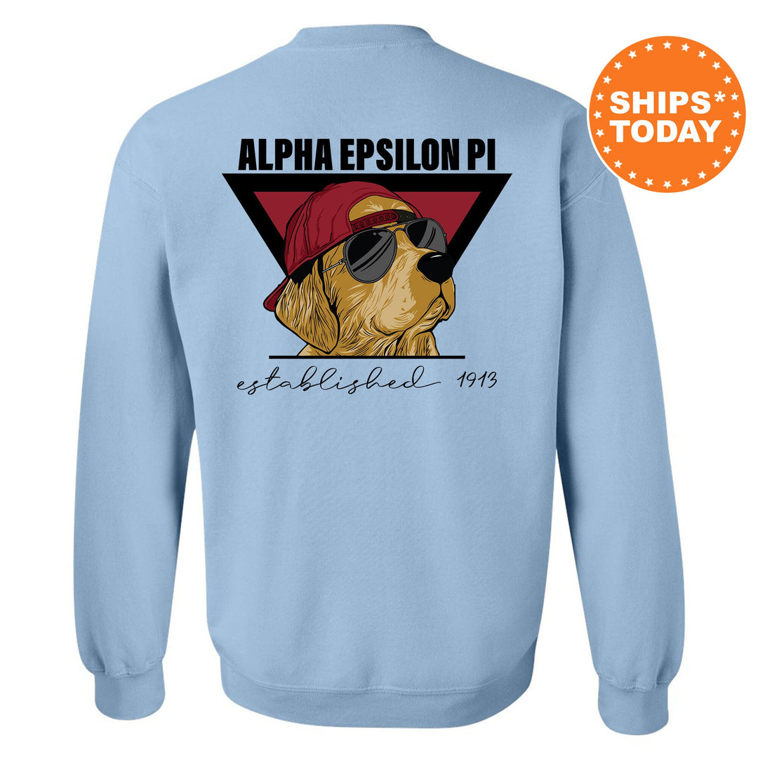 Alpha Epsilon Pi Paw Prints Fraternity Sweatshirt | AEPi Crewneck | Fraternity Chapter Sweatshirt | Custom Greek Apparel | Bid Day