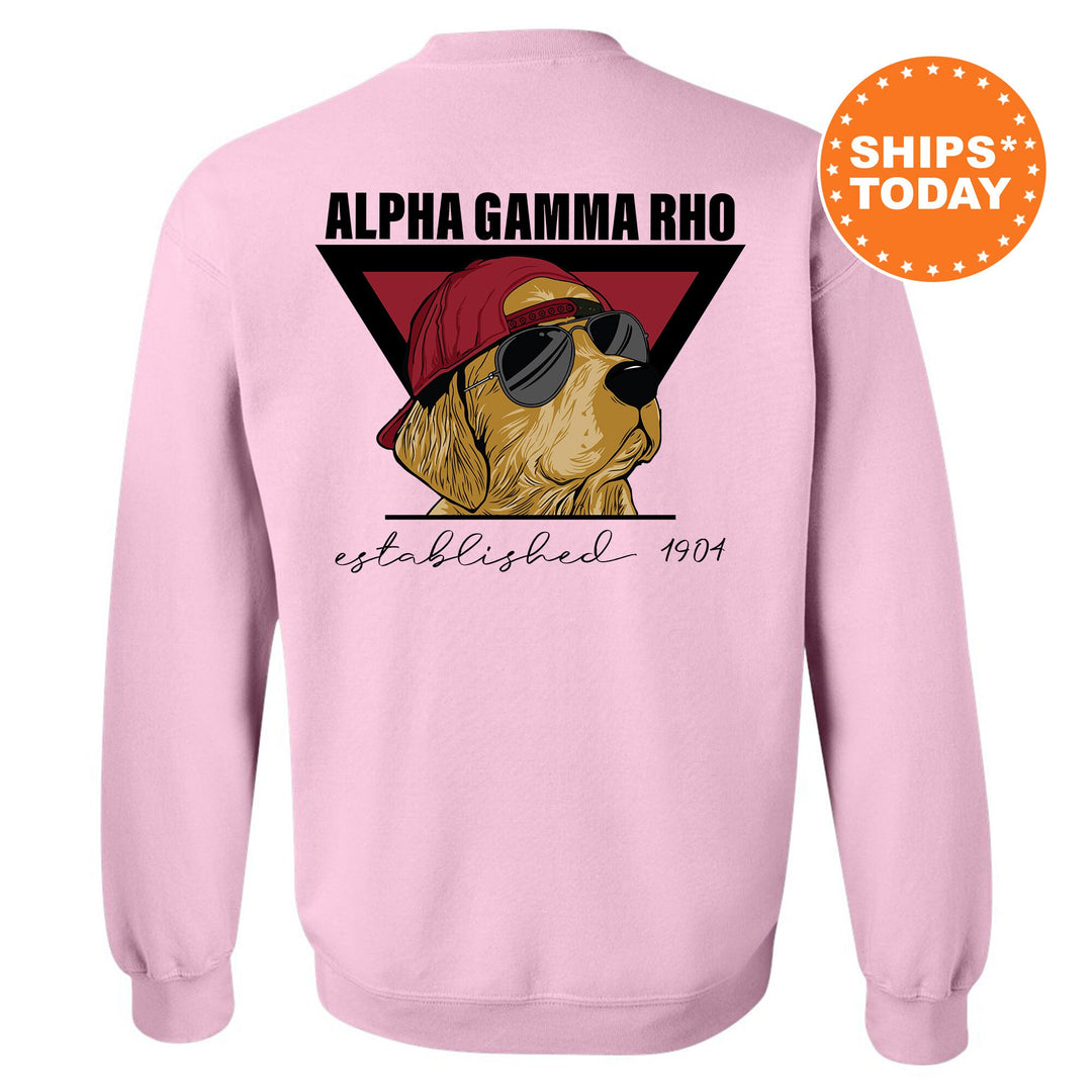 Alpha Gamma Rho Paw Prints Fraternity Sweatshirt | AGR Crewneck | Fraternity Chapter Sweatshirt | Custom Greek Apparel | Bid Day
