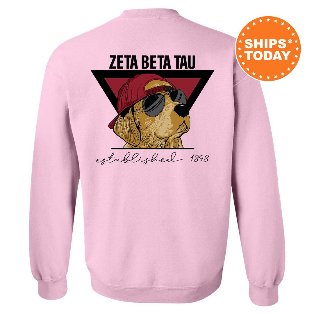 Zeta Beta Tau Paw Prints Fraternity Sweatshirt | Zeta Beta Tau Crewneck | ZBT Fraternity Chapter Sweatshirt | Custom Greek Apparel